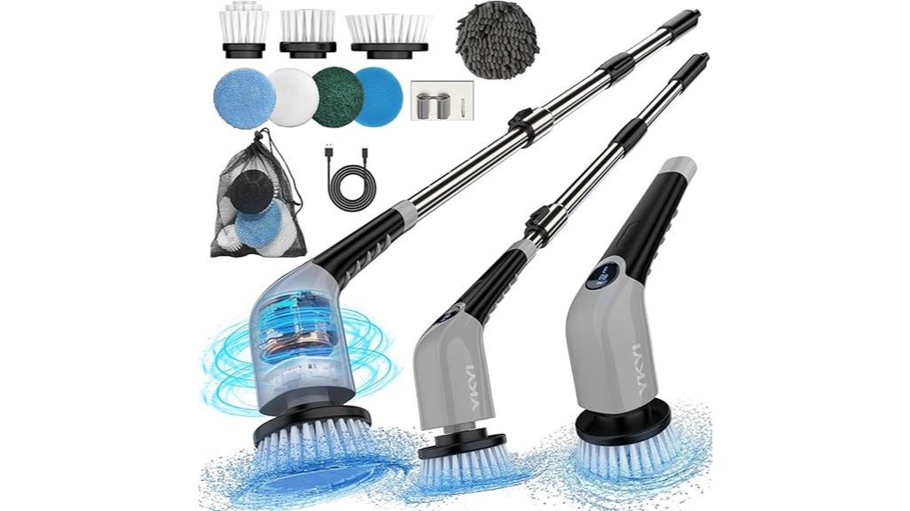 electric scrubber with multiple brushes