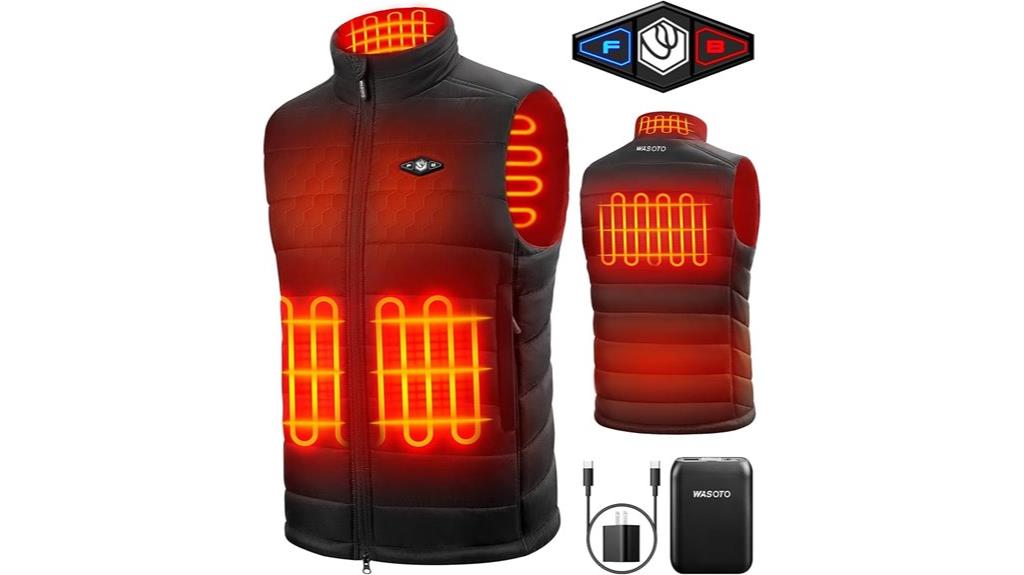 heated vest with large battery