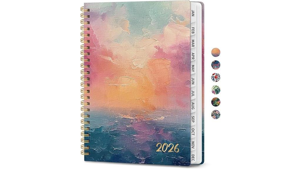planner with monthly tabs