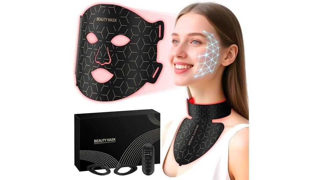 red light face neck mask