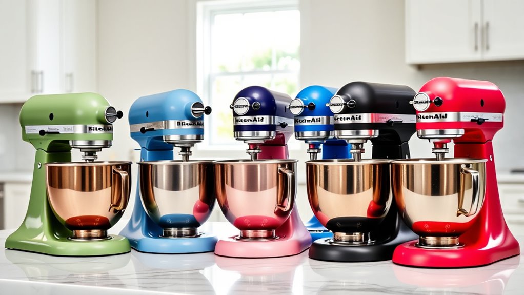 top kitchenaid mixer colors