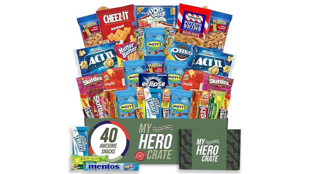 variety military snack basket