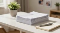 insurance document on desk