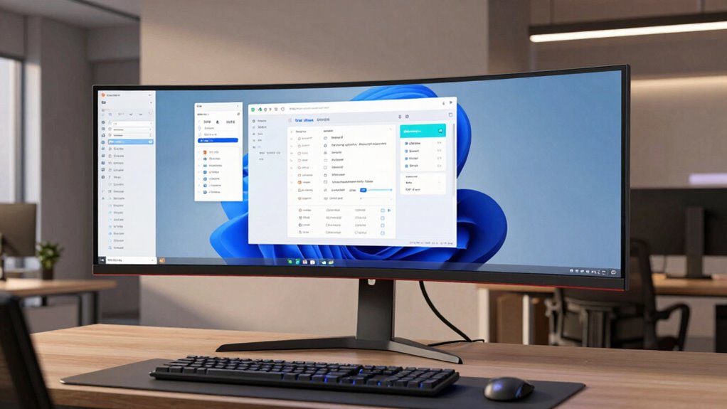 ultra wide accurate ergonomic workspace